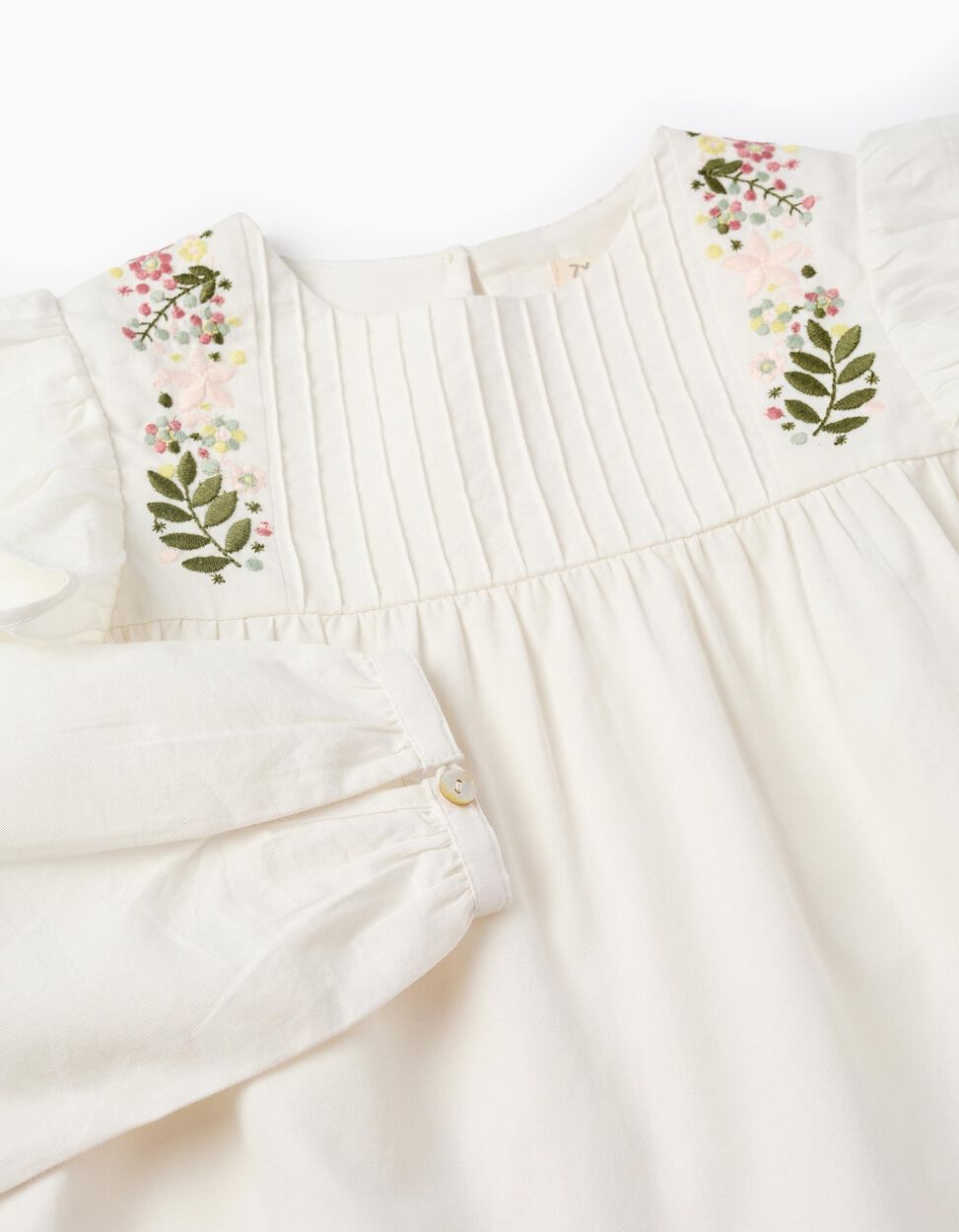 Túnica Con Bordados De Flores Para Niña ZIPPY