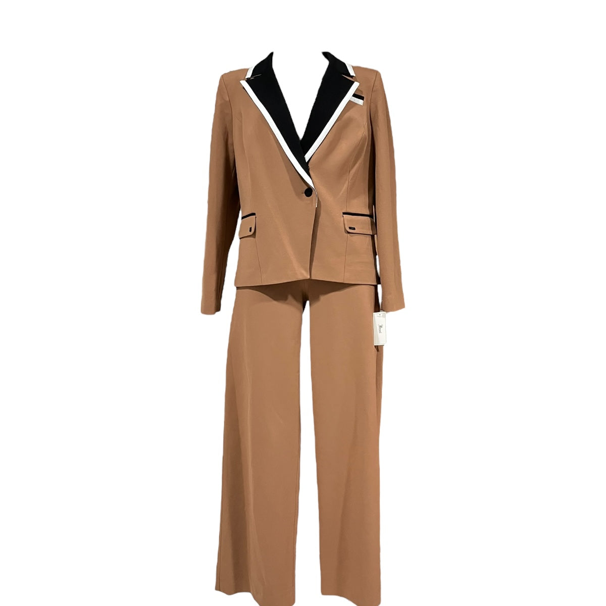Conjunto De Saco Y Pantalón Tabaco /Negro Para Dama MUSSI