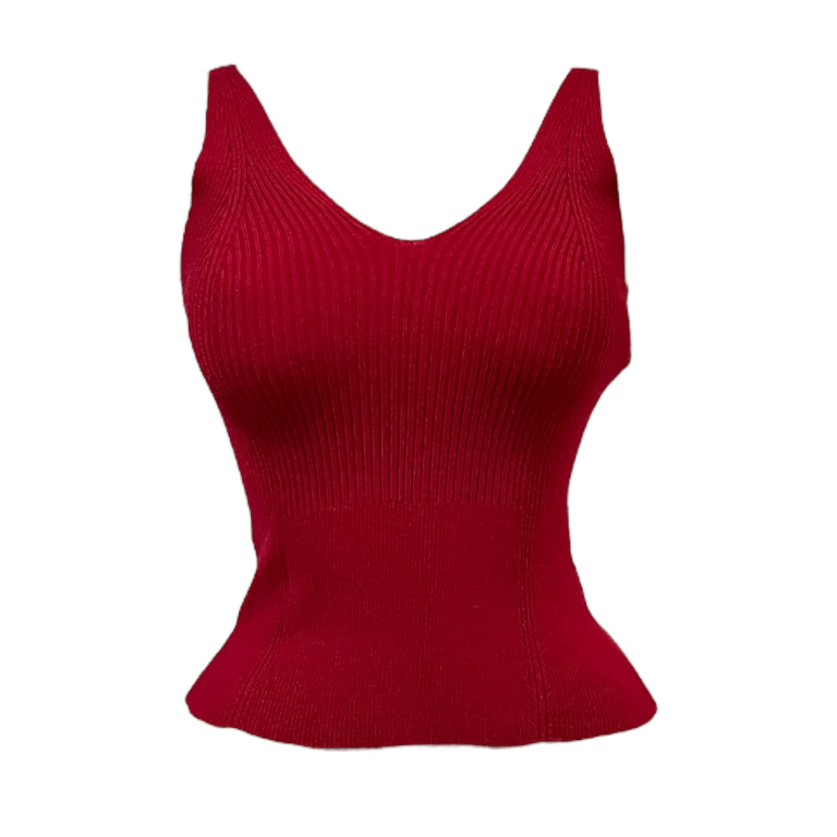 Top Tirantes Cuello En V Rojo  Para Dama OM