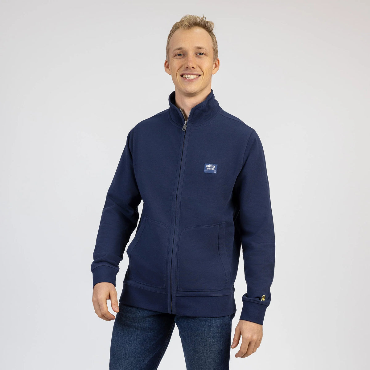 Chamarra Tejido De Hombre Azul Marino Nautica Jeans