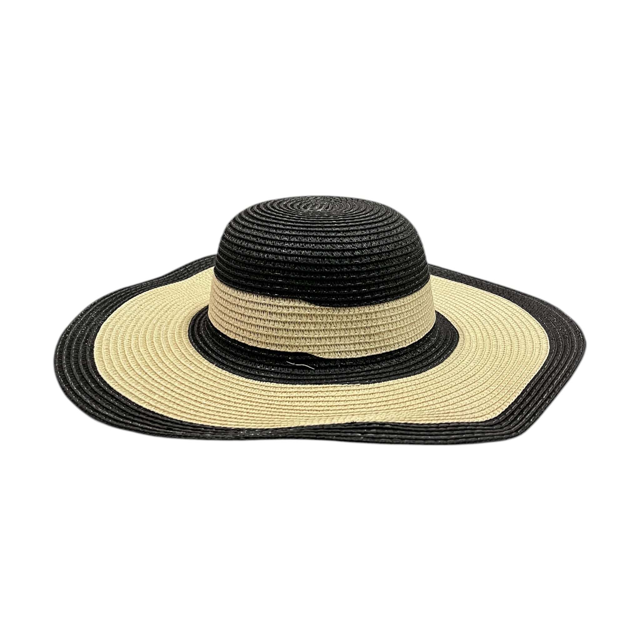 Sombrero Y Bolsa Beige/Negro Mussi