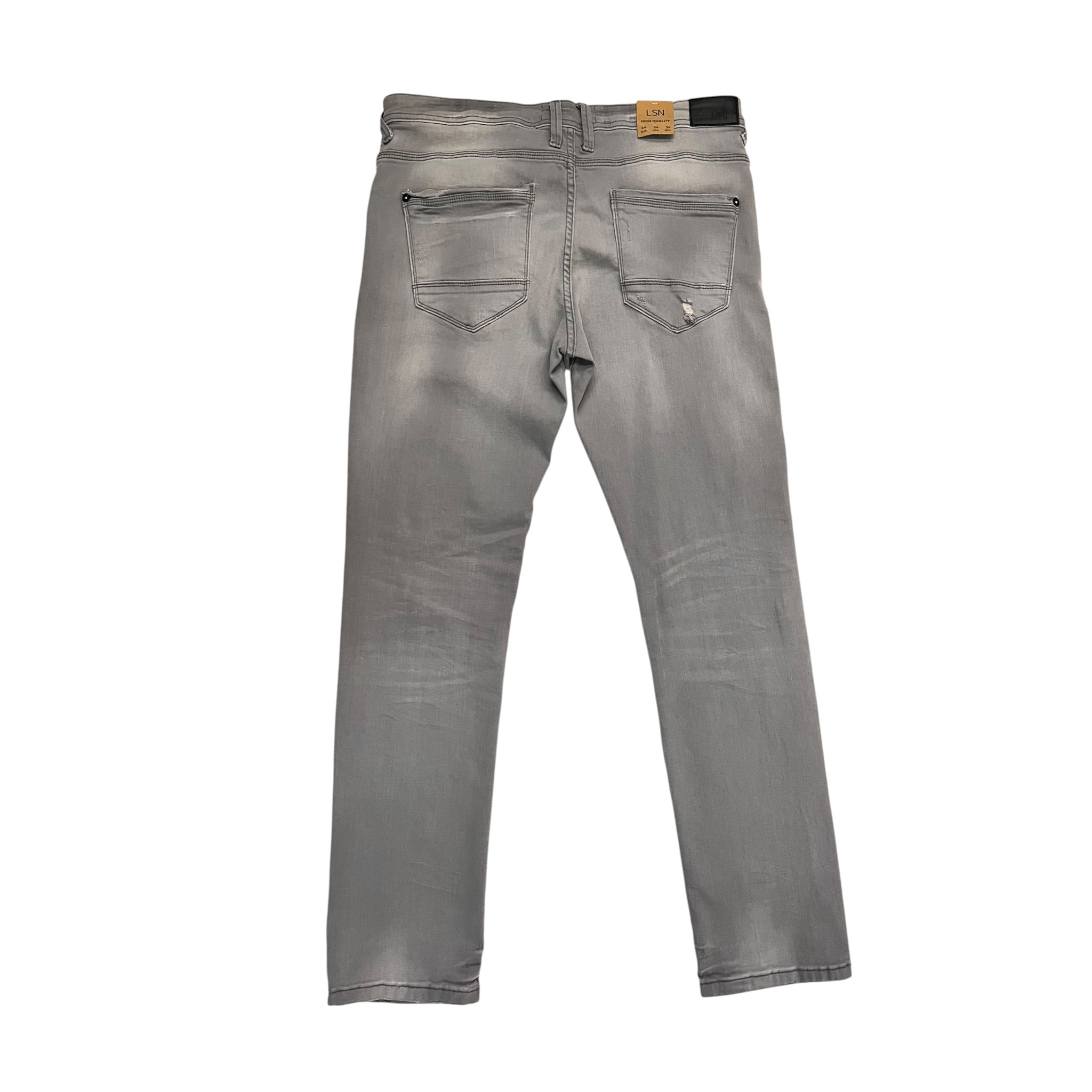 Pantalón Denim Para Caballero Color Gris LSN