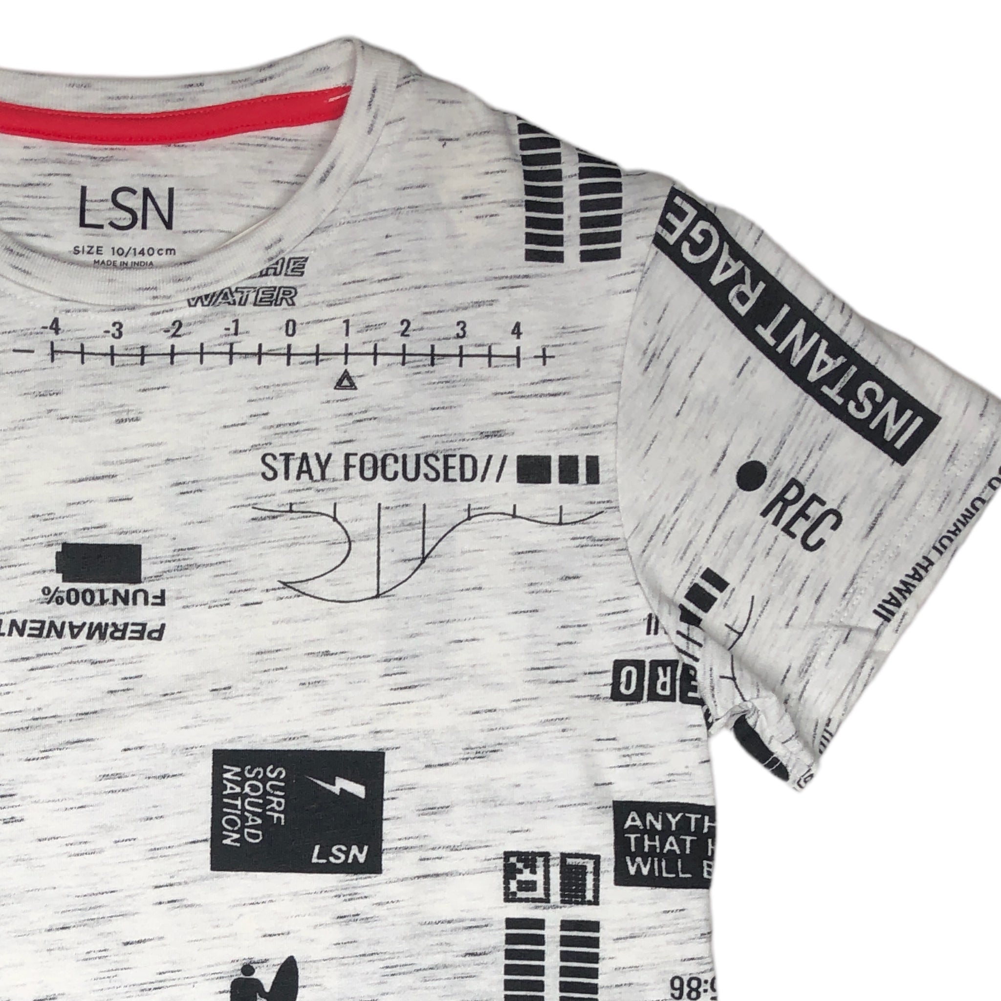 Playera con textos estampados letras para niño Losan