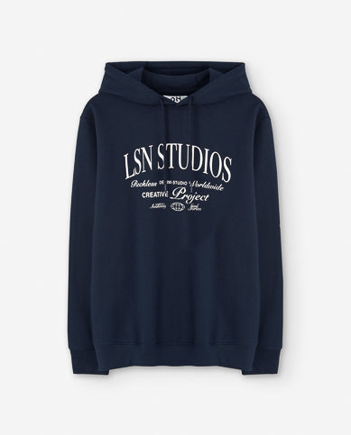 Sudadera Azul Oscuro "Lsn Studios" Para Caballero LSN
