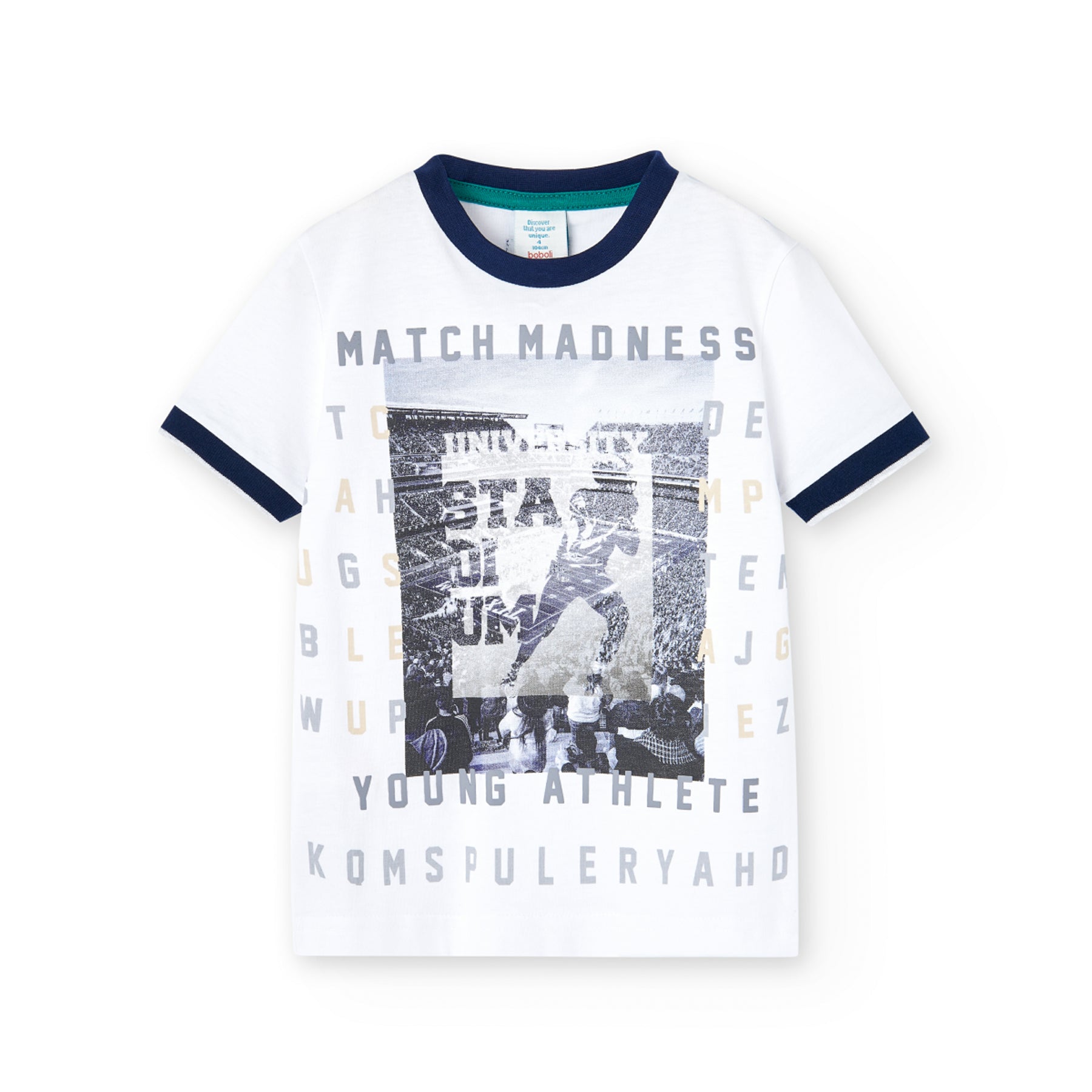 Playera De Punto Blanco Para Niño BOBOLI