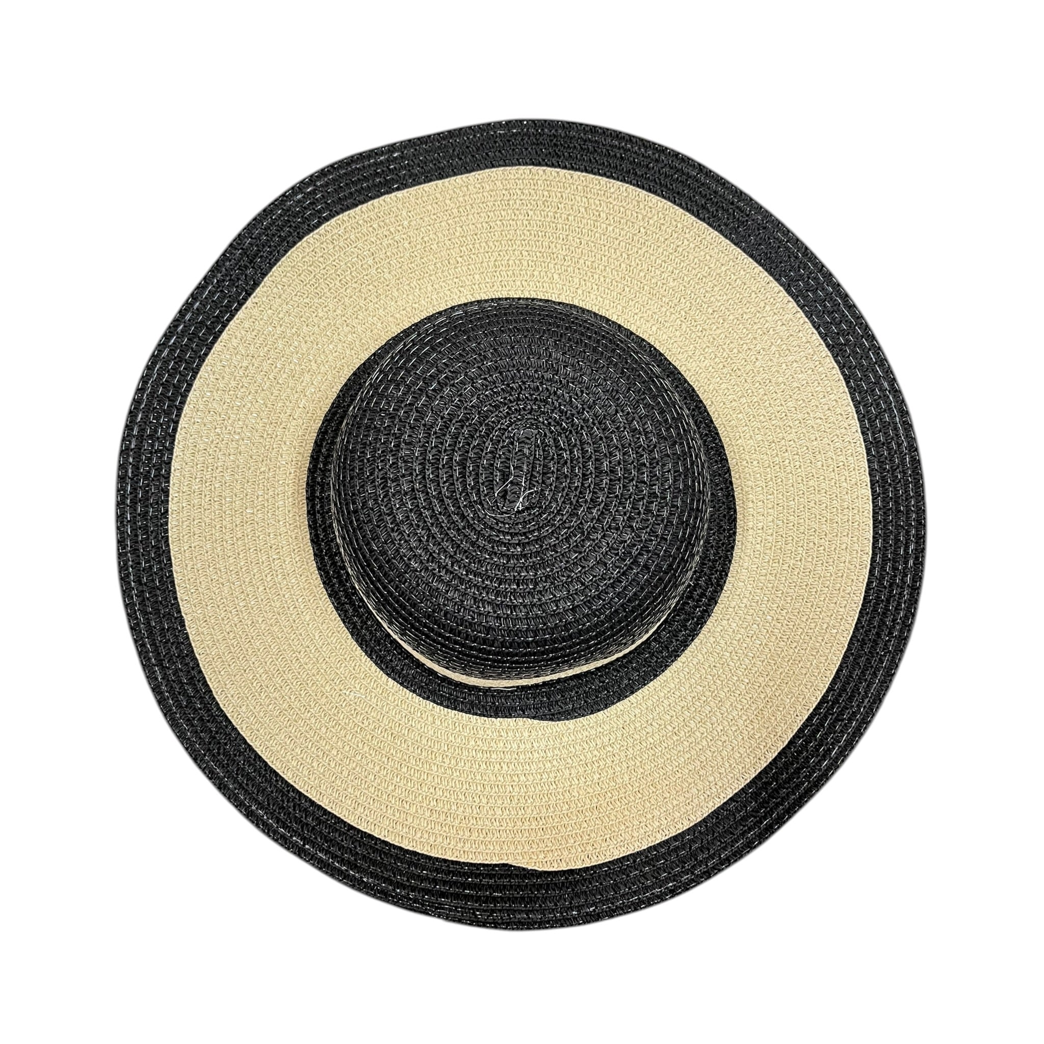 Sombrero Y Bolsa Beige/Negro Mussi