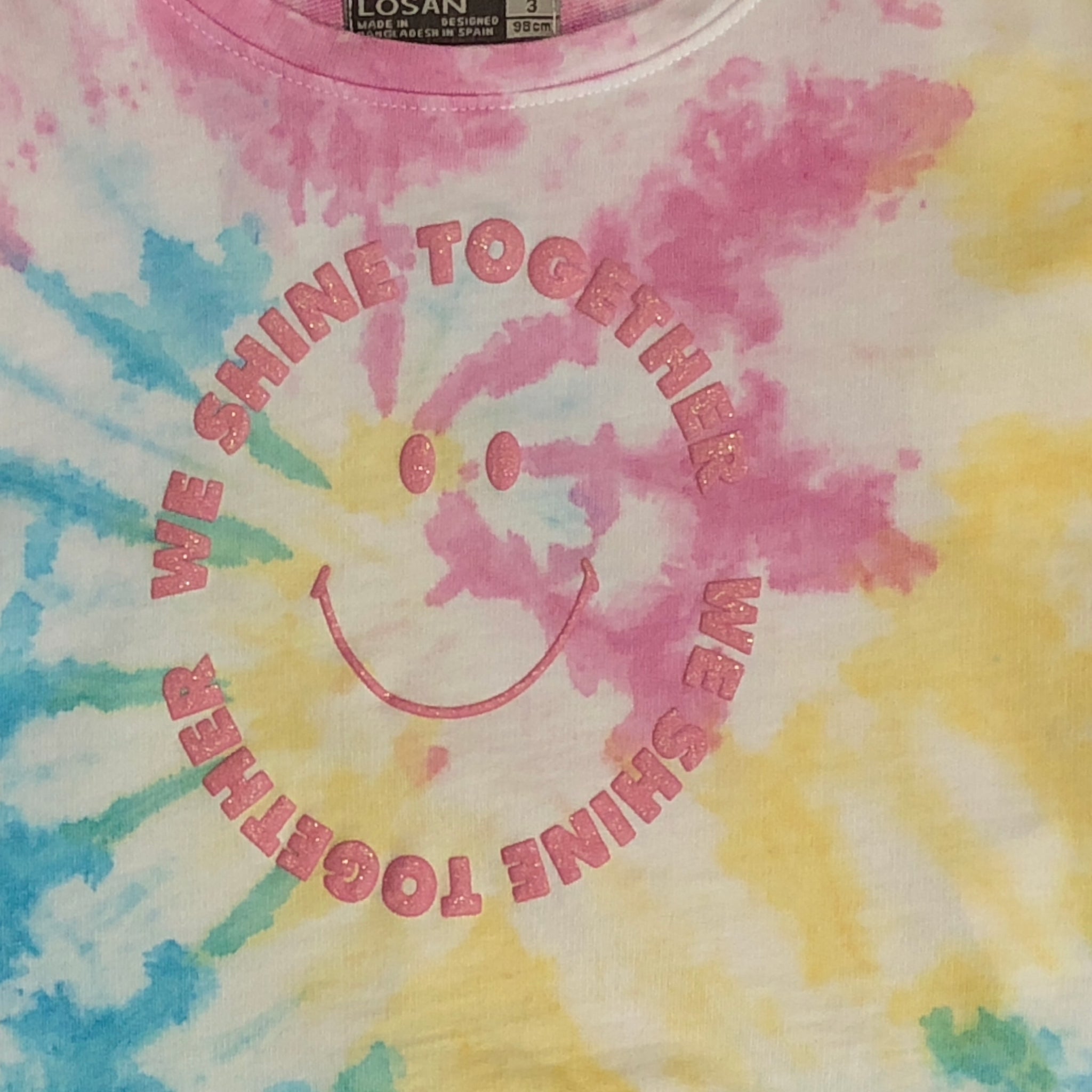 Sudadera Con Estampado Tie Dye "We Shine Together" Niña Losan