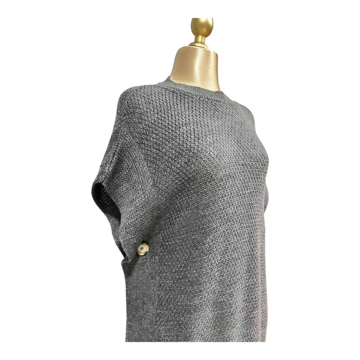 Capa Gris Tejida Para Dama Om