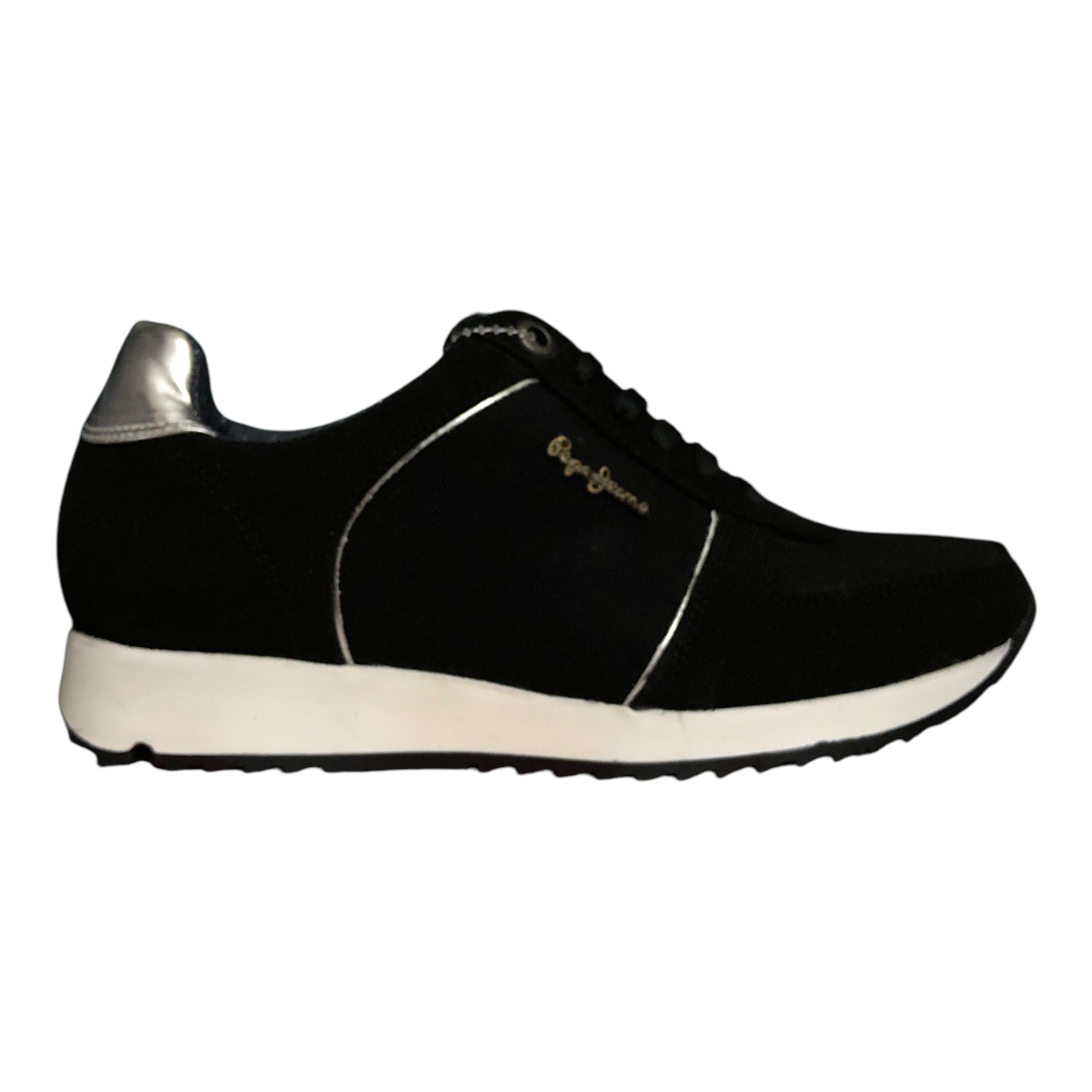 Tenis Milena Duo Negro/Plata Para Dama Pepe Jeans London