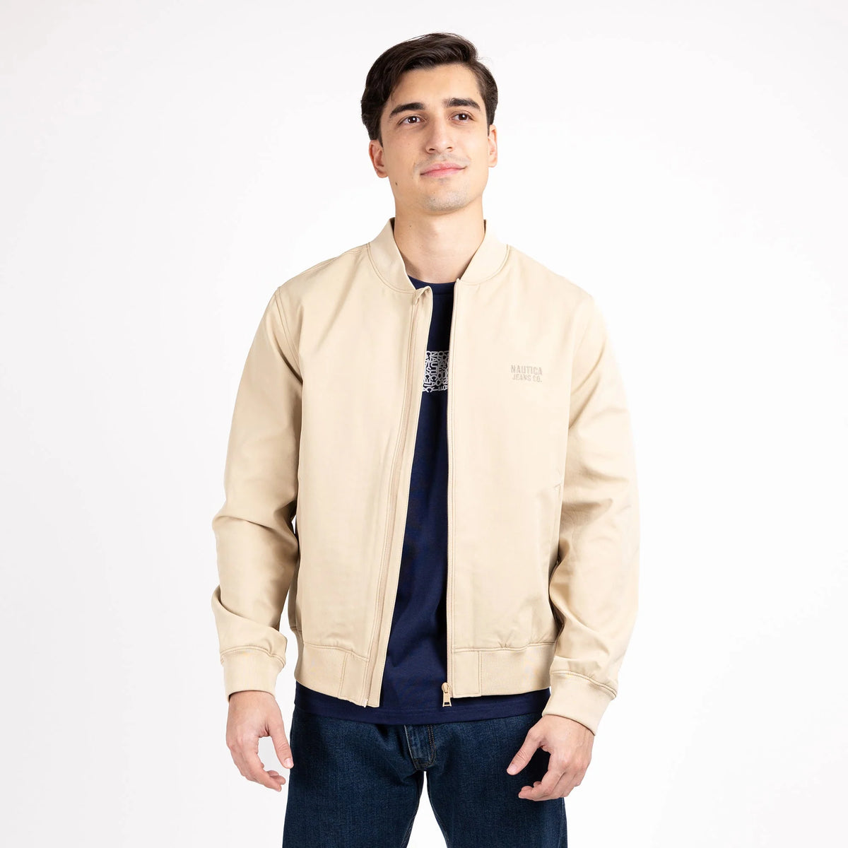 Chamarra Liviana De Hombre Beige Nautica Jeans