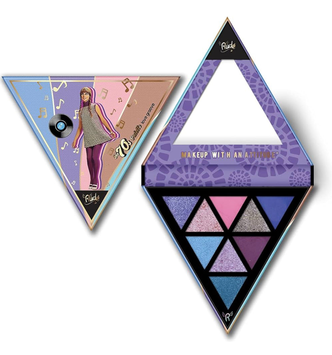 Paleta De Sombras The 70s Ranura de amor Rude Cosmetics