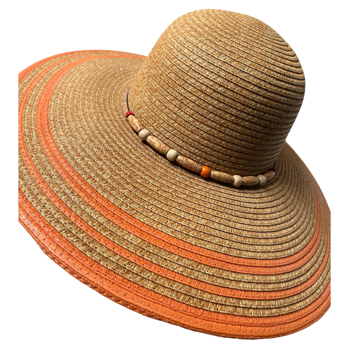 Sombrero Playero Rayas Naranja Devotion Hats