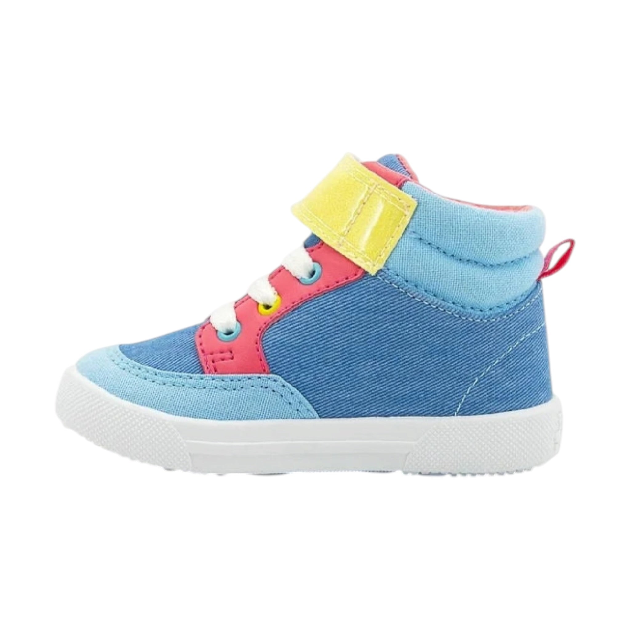 Tenis Bota Rapunzel Estrella Mezclilla Rosa Bubble Gummers