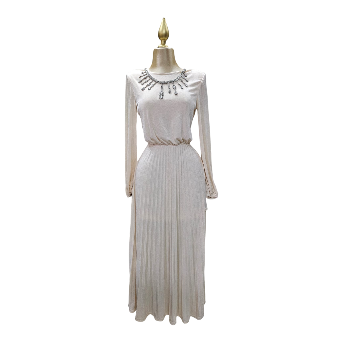 Vestido Largo Para Dama Color Ivory FANCY COLLECTION