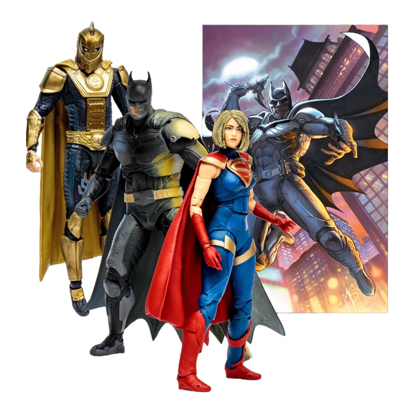 McFarlane 3 Pack Figuras Batman, Dr. Fate y Supergirl DC
