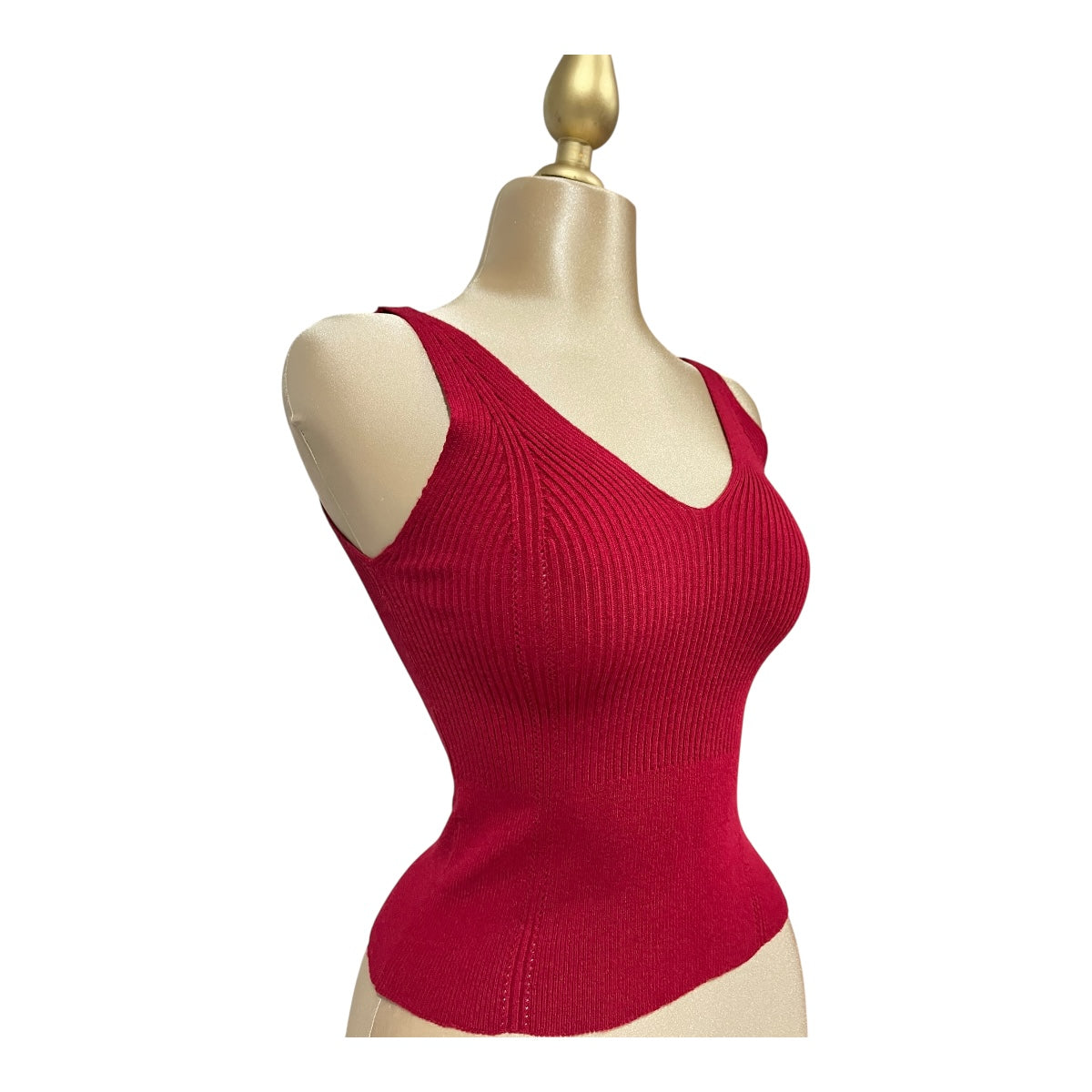 Top Tirantes Cuello En V Rojo  Para Dama OM