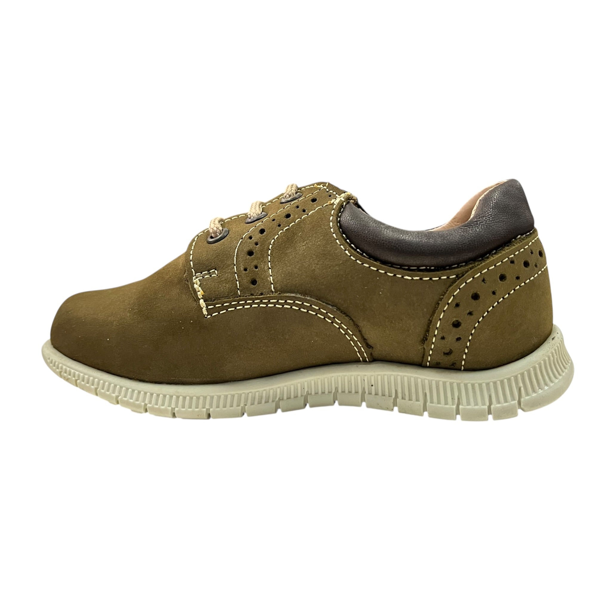 Zapato Piel Verde Para Niño Audaz