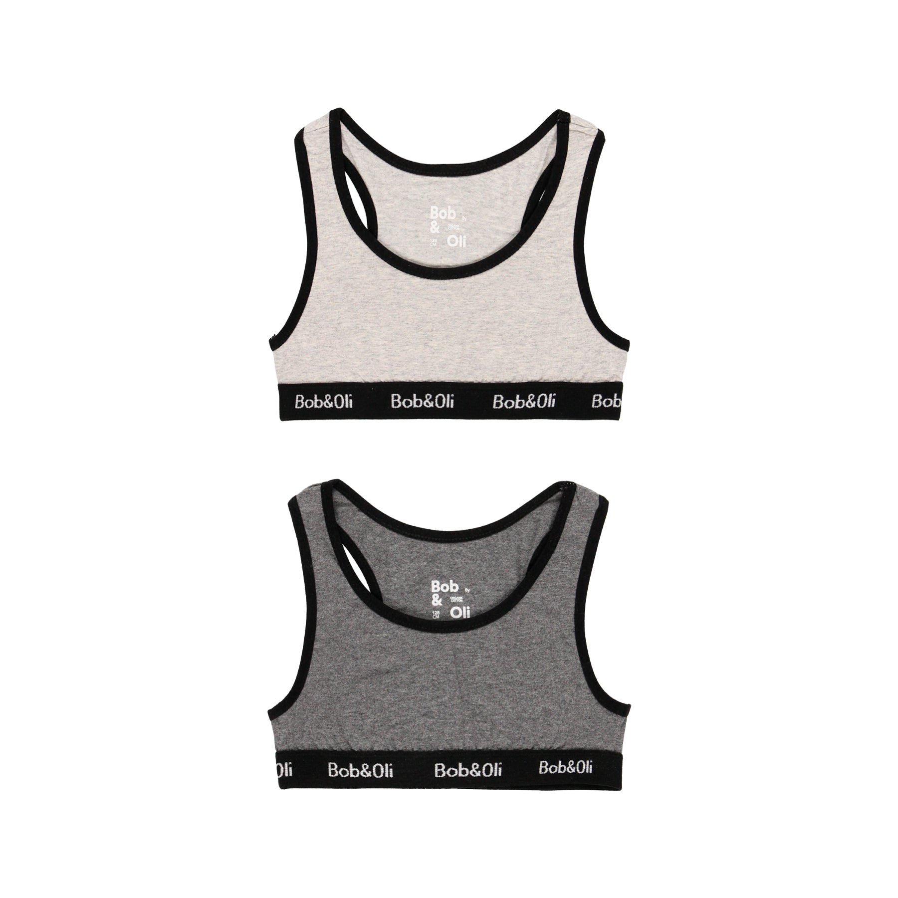 Pack De 2 Tops Color Gris Claro/Oscuro Para Niña BOBOLI
