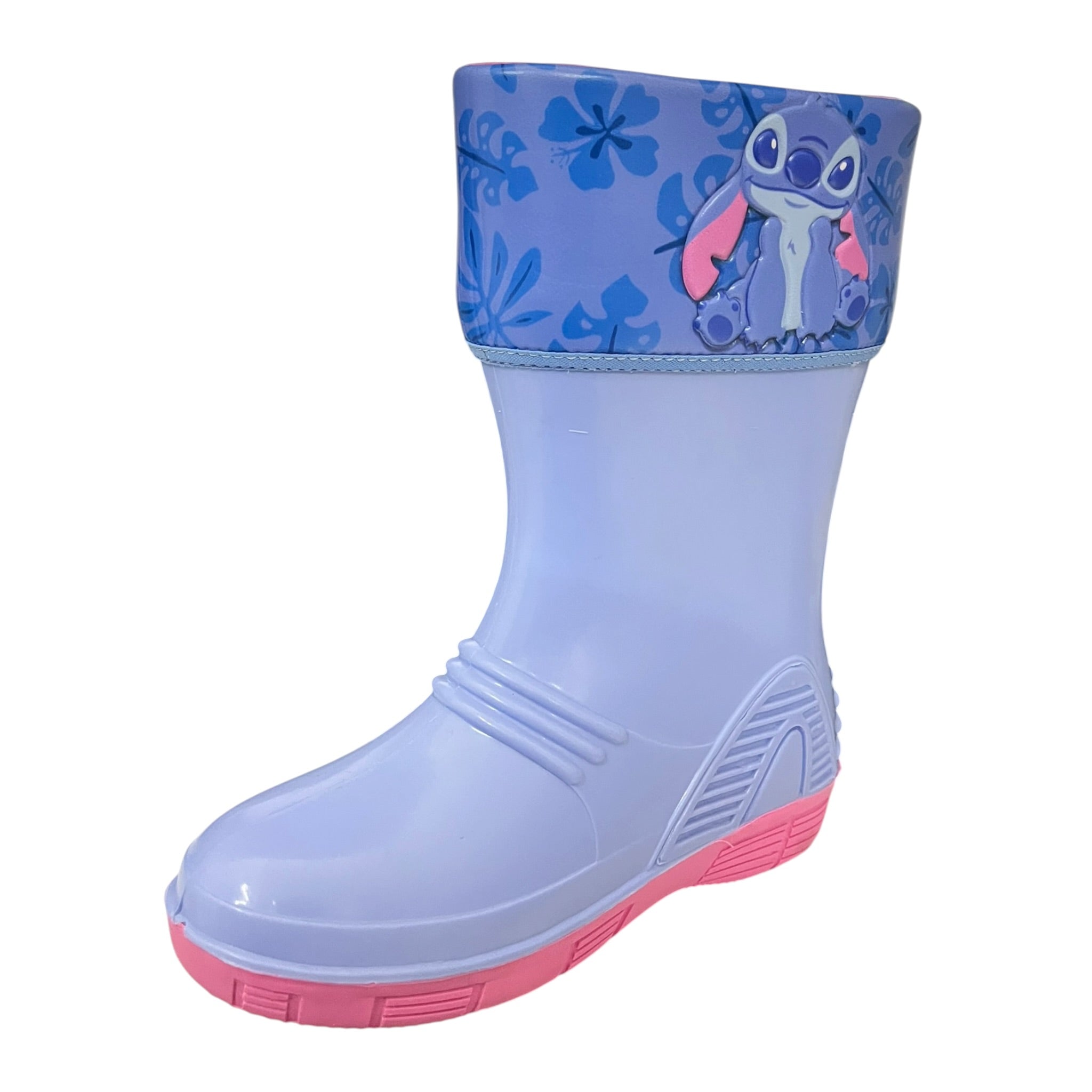 Bota De Lluvia Bongo Celeste/Rosa Bubble Gummers