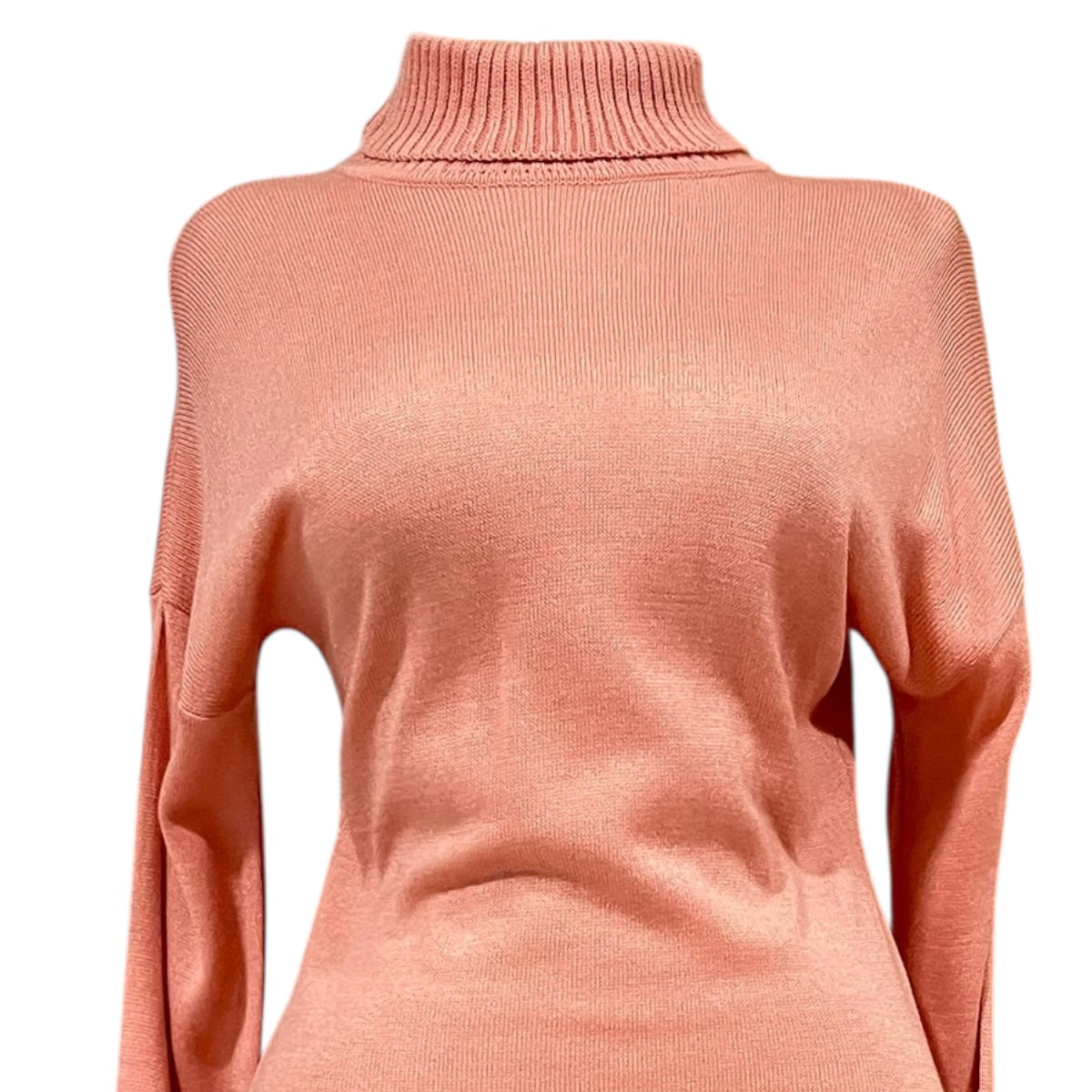 Vestido Cuello De Tortuga Color Rosa Para Dama Om