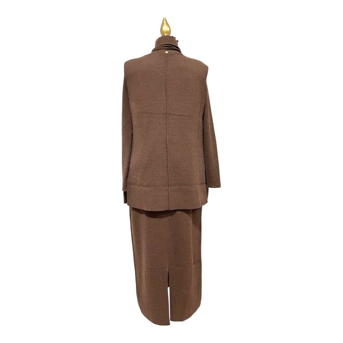Conjunto De Suéter/Chaleco/Falda Café Para Dama MUSSI