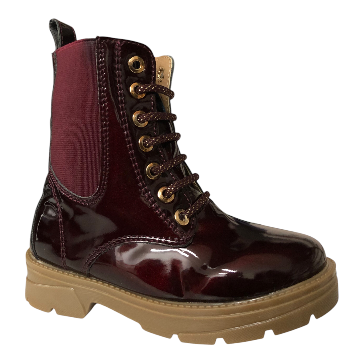 Bota Charol Merlot Para Niña Patey Girls