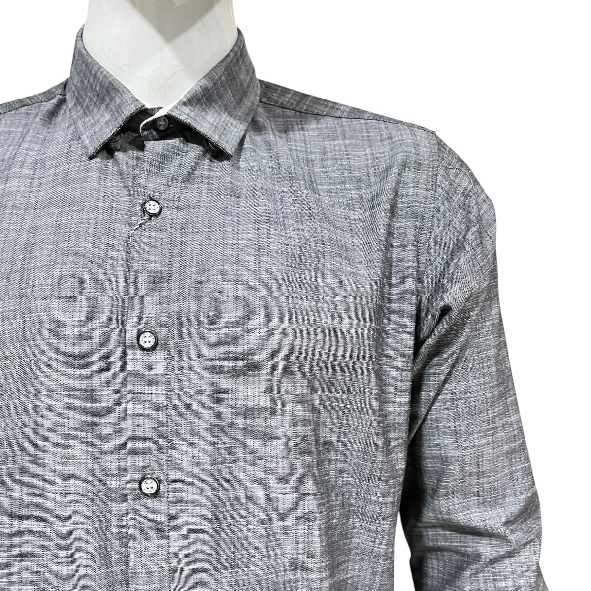 Camisa Gris Bordado  Para Caballero ZAREVICH COLLECTION