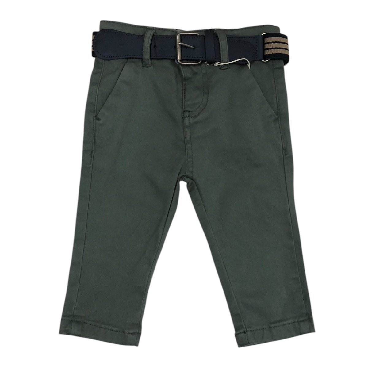 Pantalón Con Cinturón Verde Oscuro Para Bebé Niño Losan