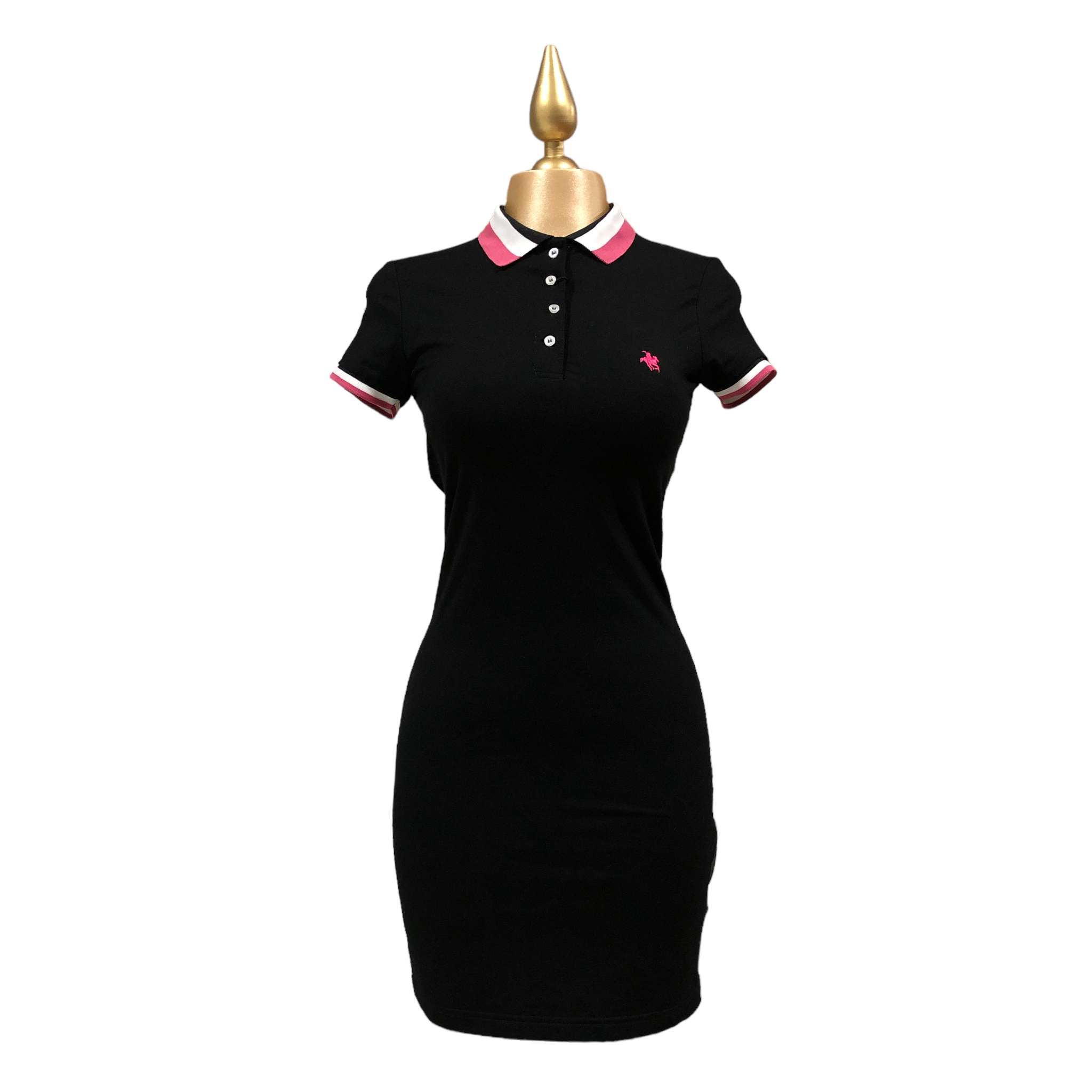 Vestido Polo Clásico Negro Rock Hampton Polo Team