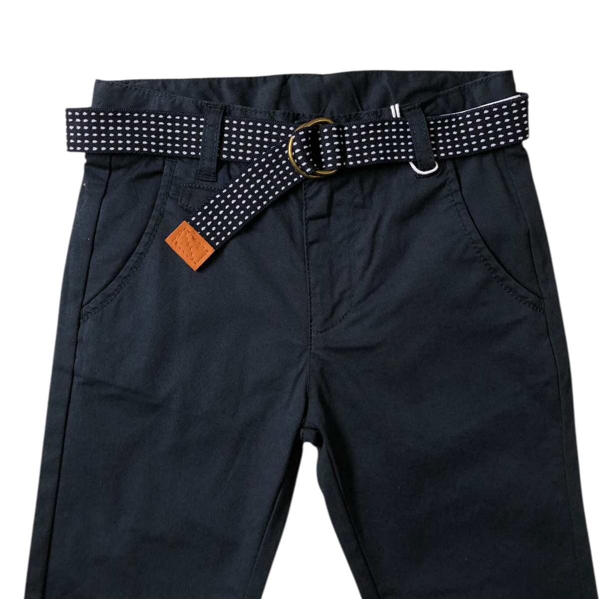 Pantalón Con Cinturón Formal Azul Losan
