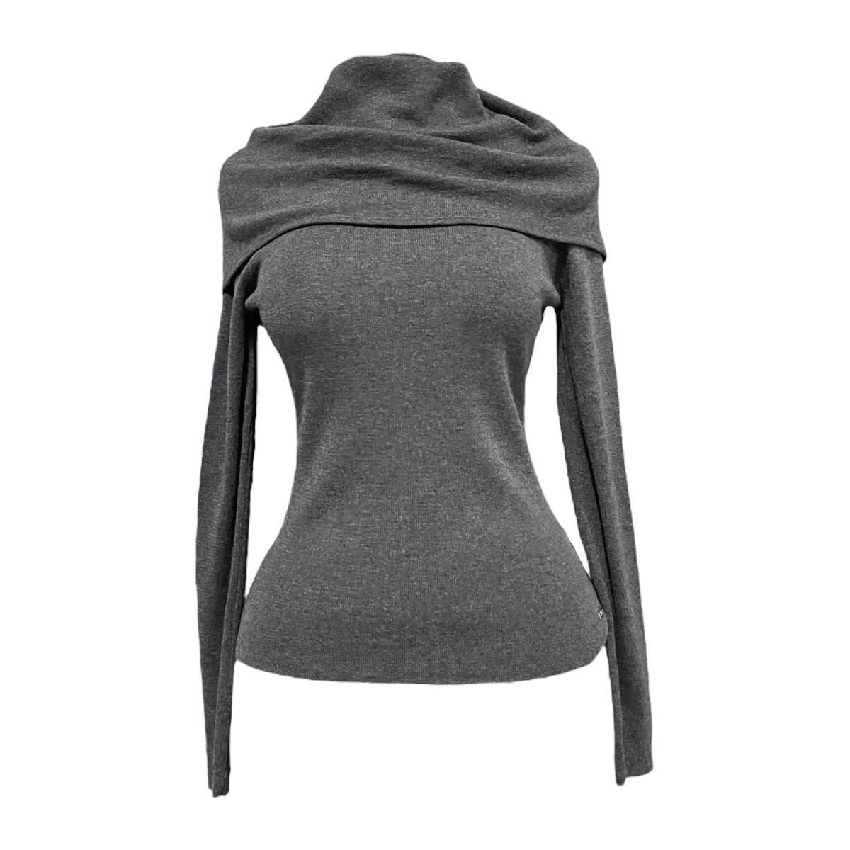 Suéter Gris Cuello Suelto Para Dama MUSSI