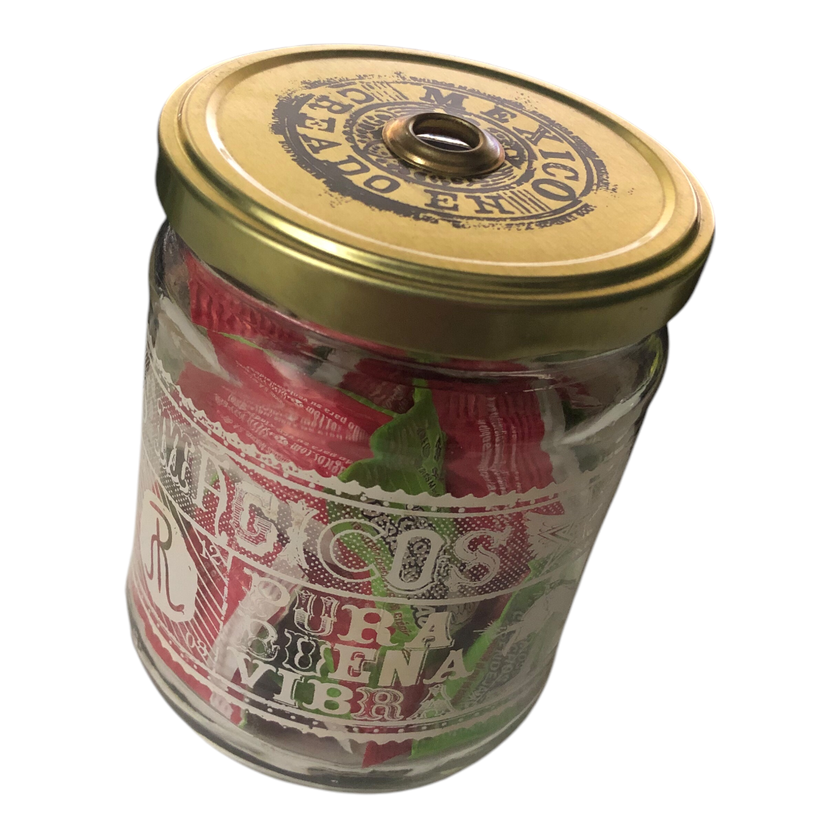 Frasco Cristal Con Dulces Legítimos Chochos Desapendejadores Remedios Mágicos