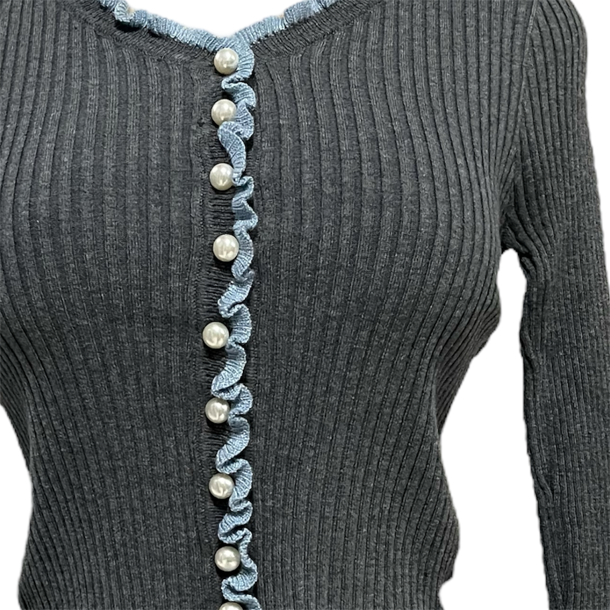 Suéter Gris Oxford Para Dama