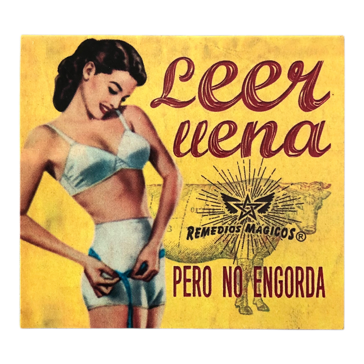 Separador “LEER LLENA PERO NO ENGORDA” Remedios Mágicos