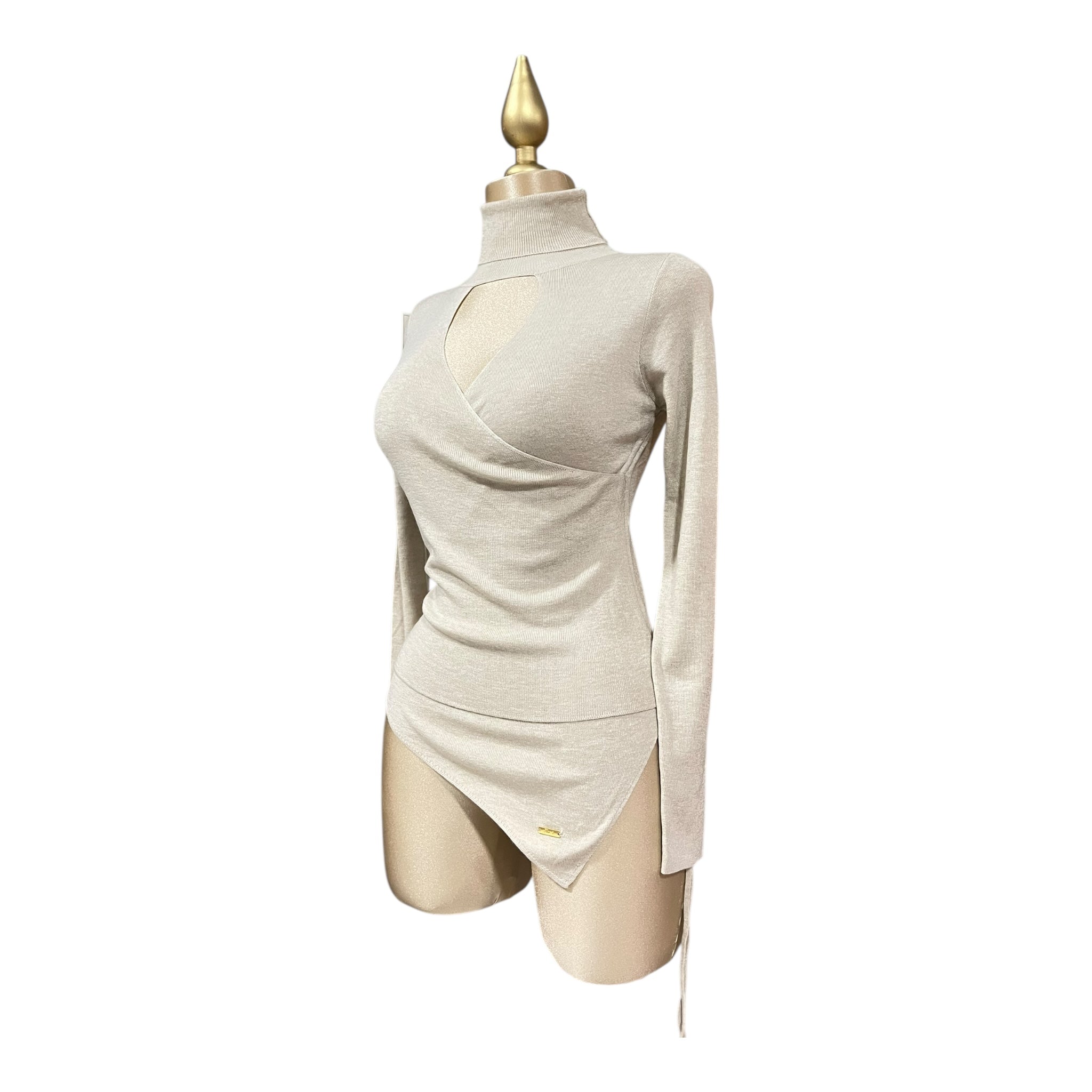 Blusa Asimétrica Beige Para Dama MUSSI