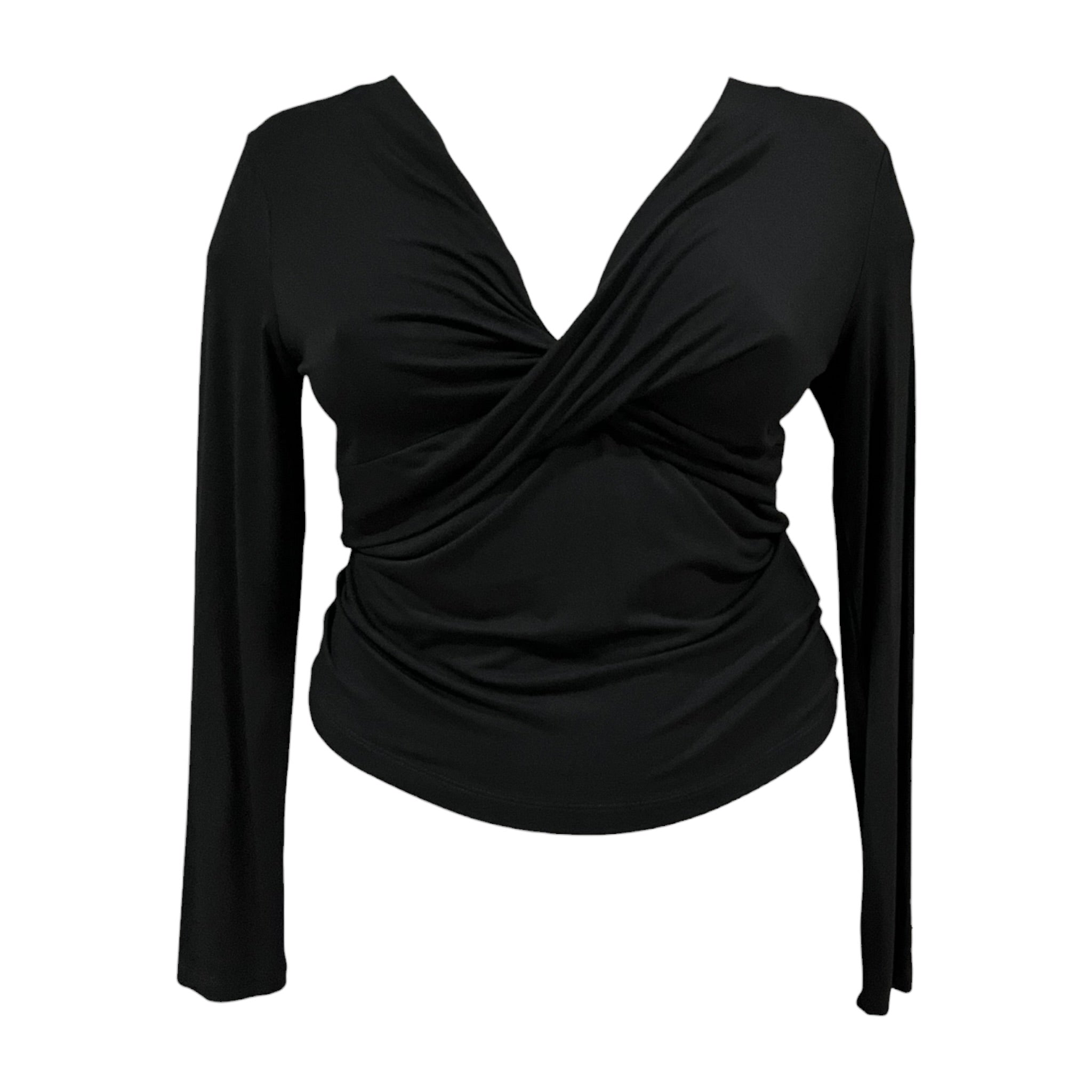 Blusa Escote V Con Nudo Frontal LC