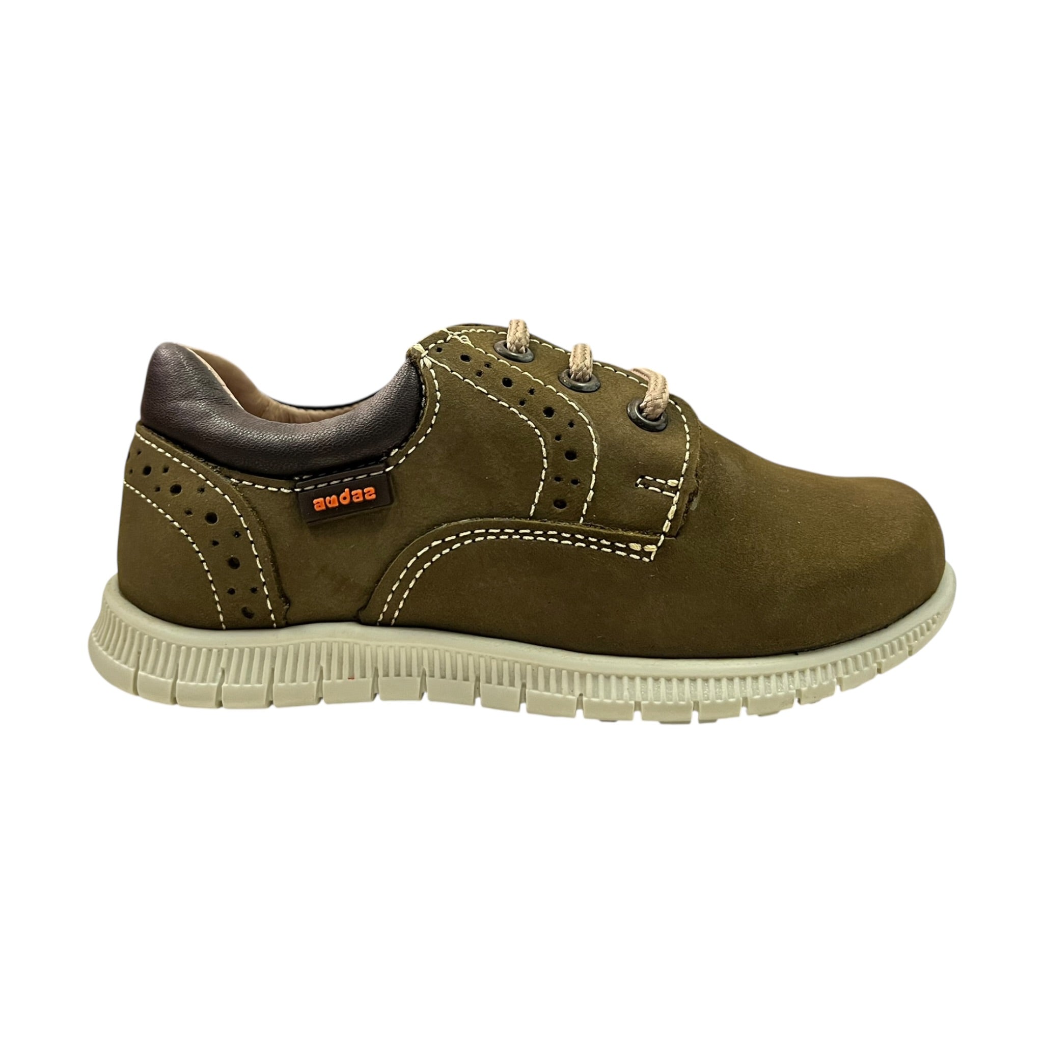 Zapato Piel Verde Para Niño Audaz