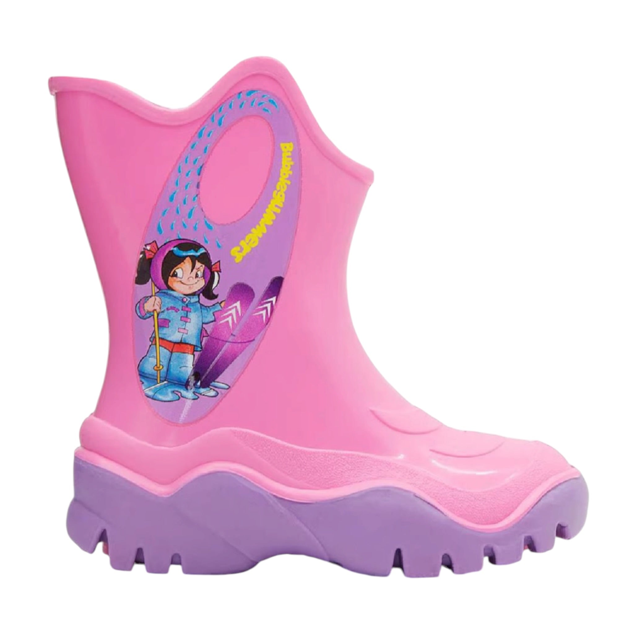 Botas De Lluvia Moon II Rosa / Lila Bubble Gummers