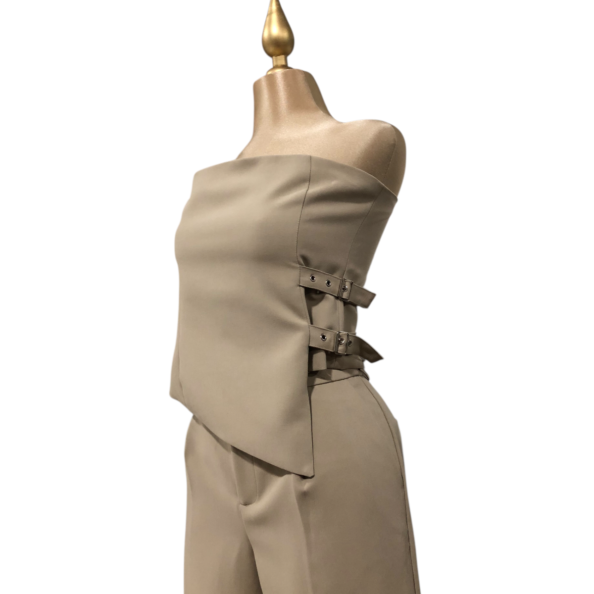 Conjunto 2 Piezas Color Khaki Para Dama Vogue Vibes