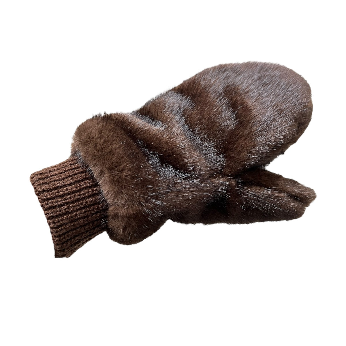 Guantes Café Peluche Para Dama MUSSI