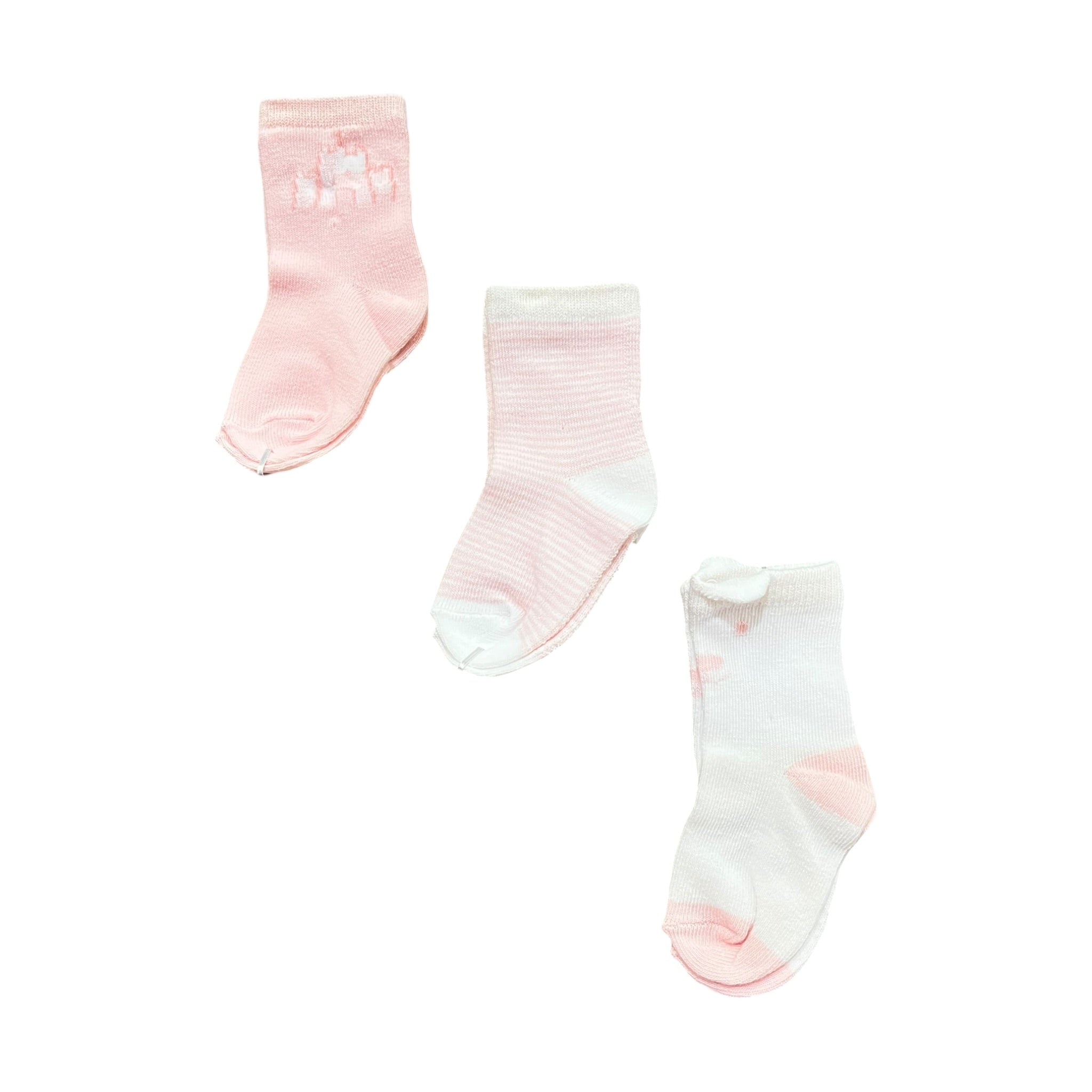 Calcetines 3 Pares Rosas Para Bebé Niña Losan