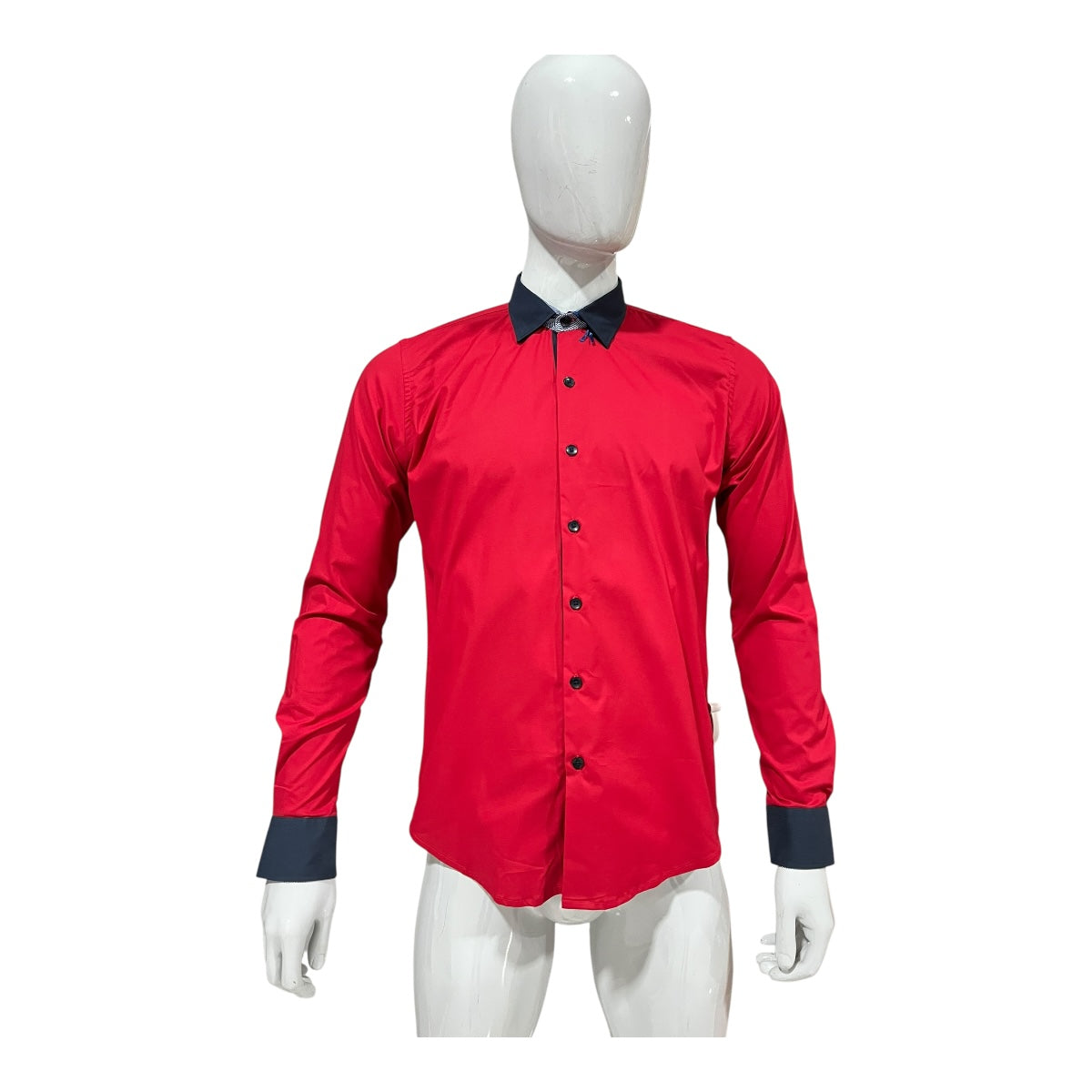 Camisa Slim ESTRECH Color Rojo Para Caballero ZAREVICH COLLECTION