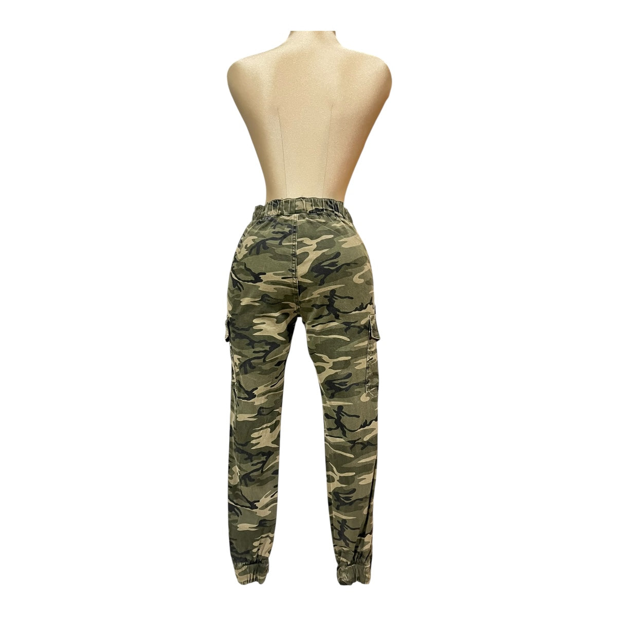 Pantalón Tipo Jogger Verde Diseño Militar Para Dama VIBRANT