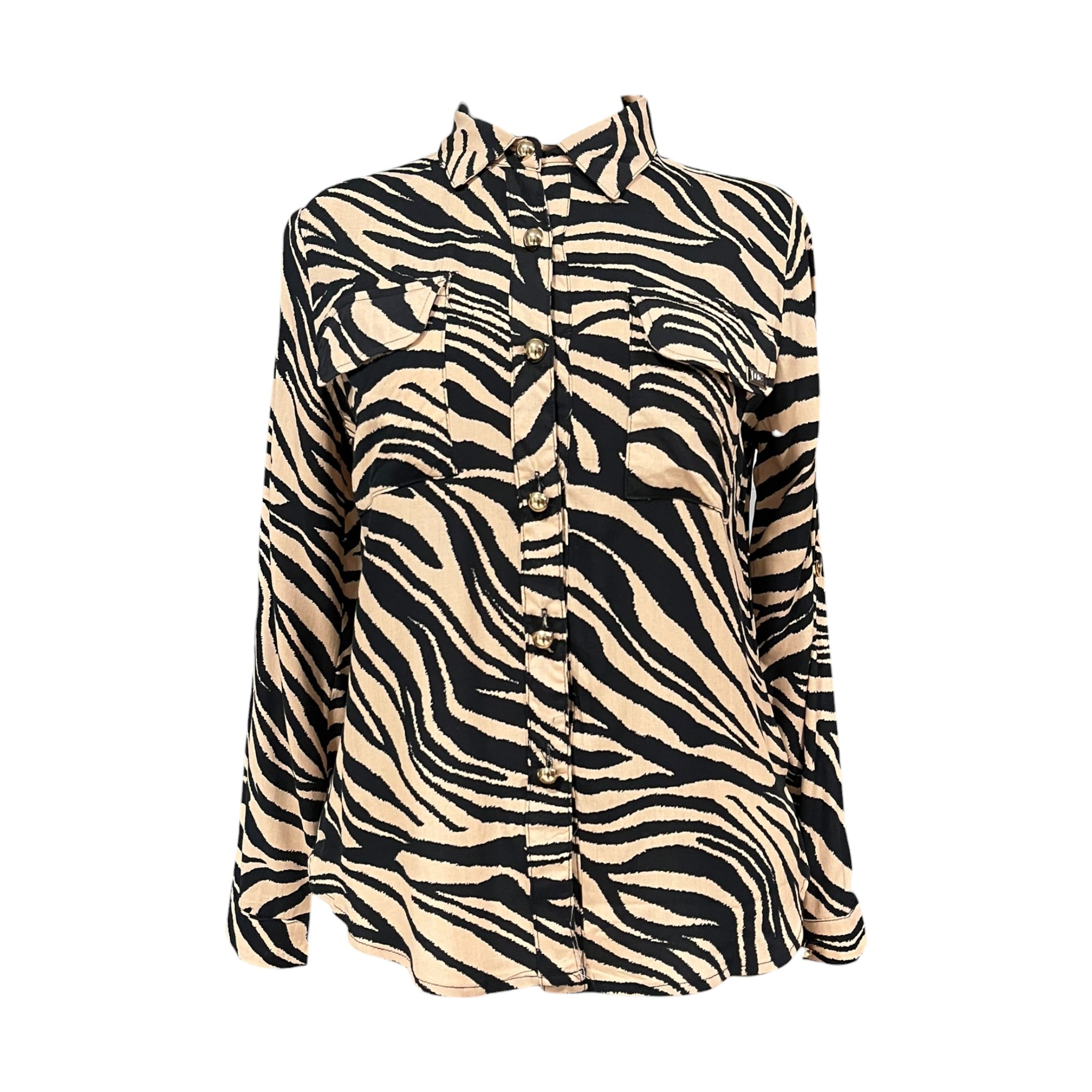 Camisa Estampado Animal Print Beige LC