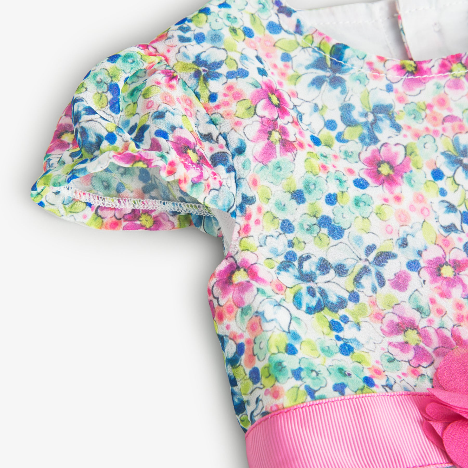 Vestido De Gasa Con Estampado Floral Para Niña BOBOLI