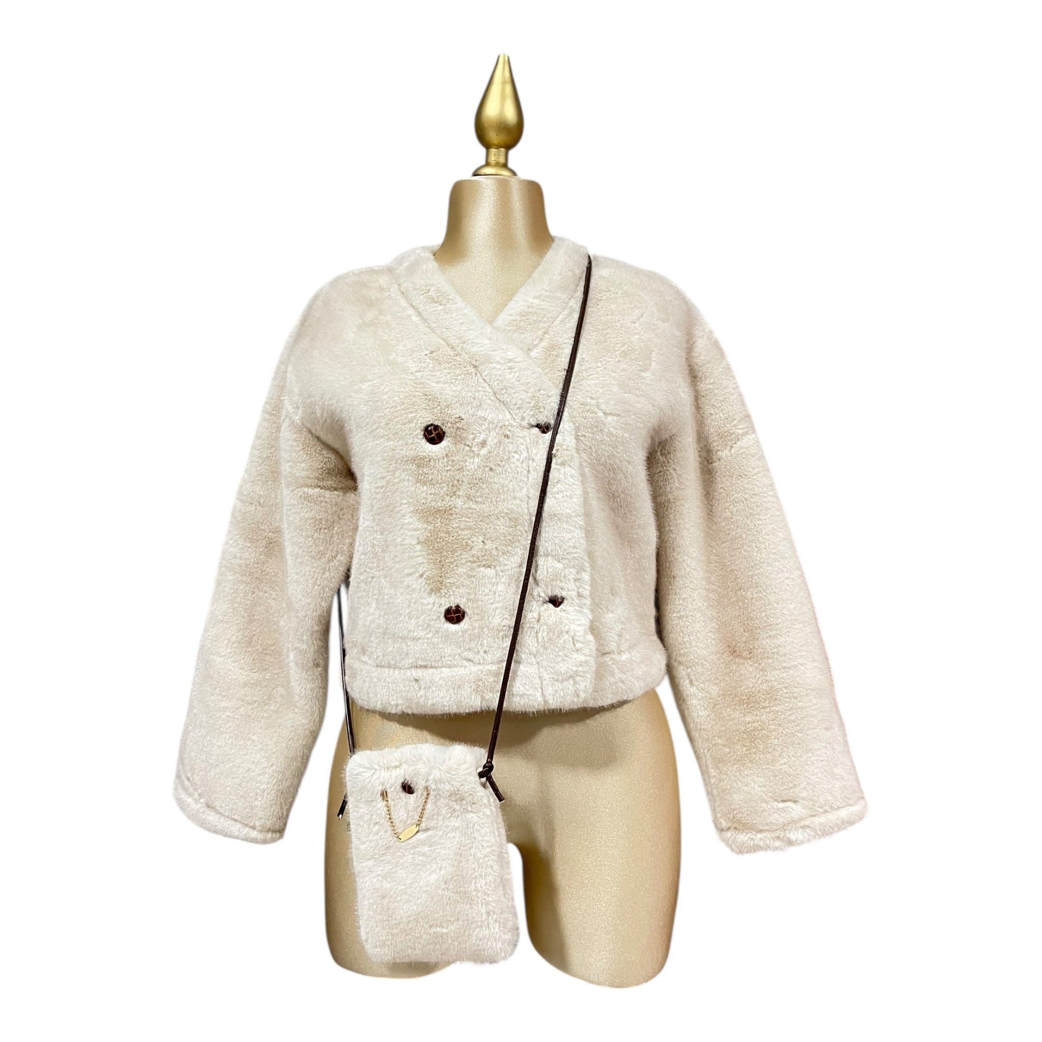 Saco Beige Con Bolsa Para Dama MUSSI