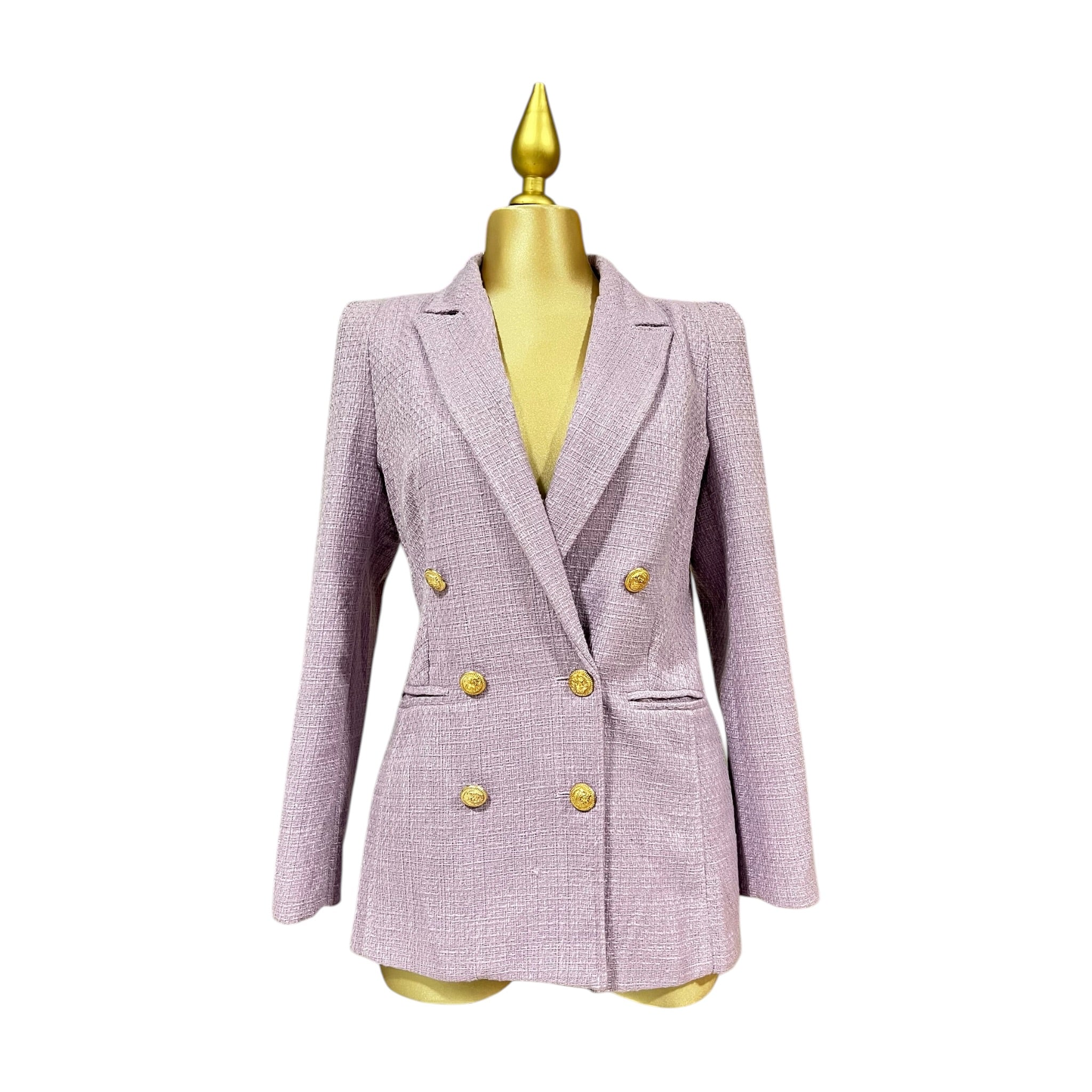 Blazer Elegante Tipo Tweed Lila LC
