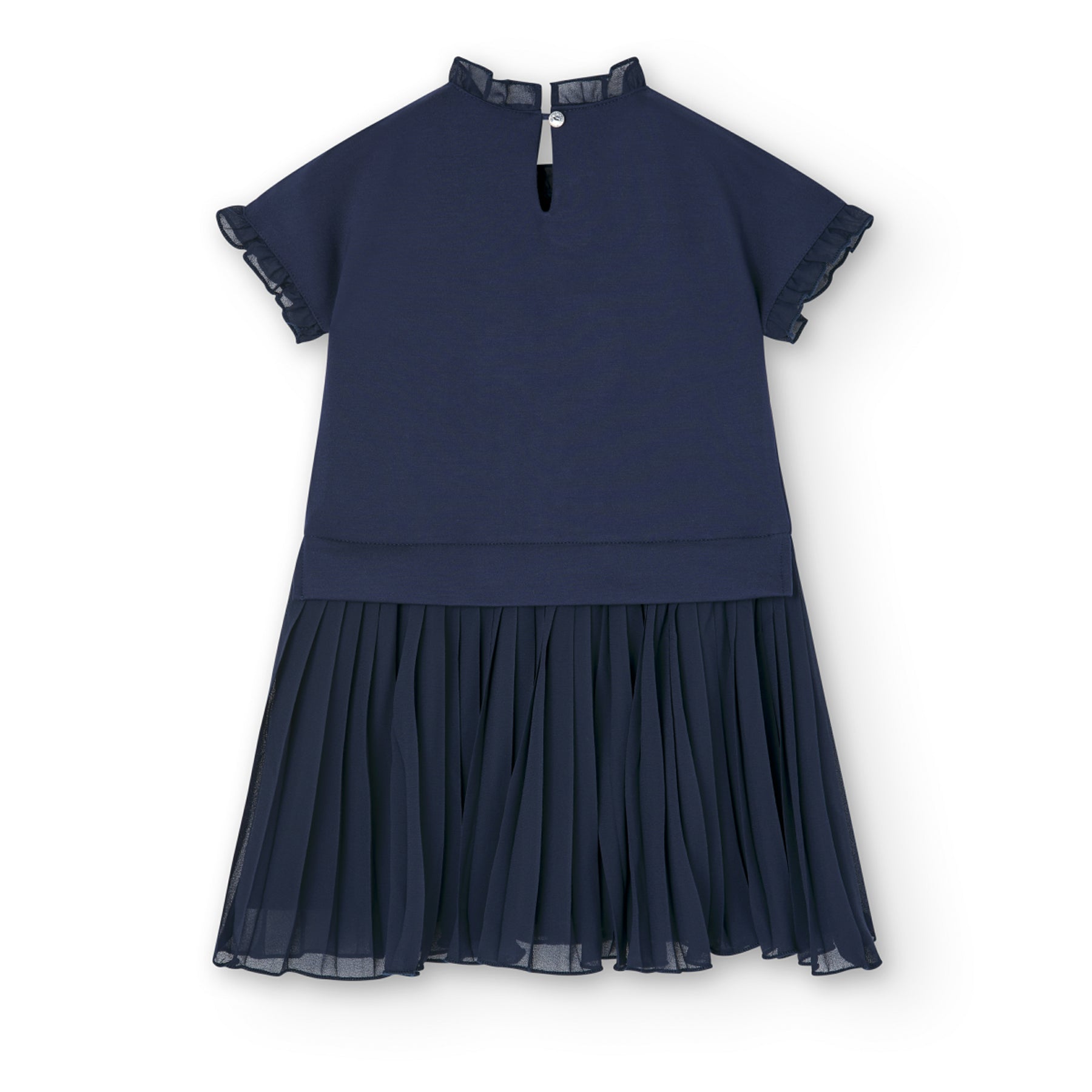 Vestido De Punto Combinado Para Niña BOBOLI