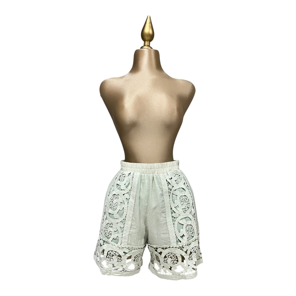 Conjunto calado color verde agua