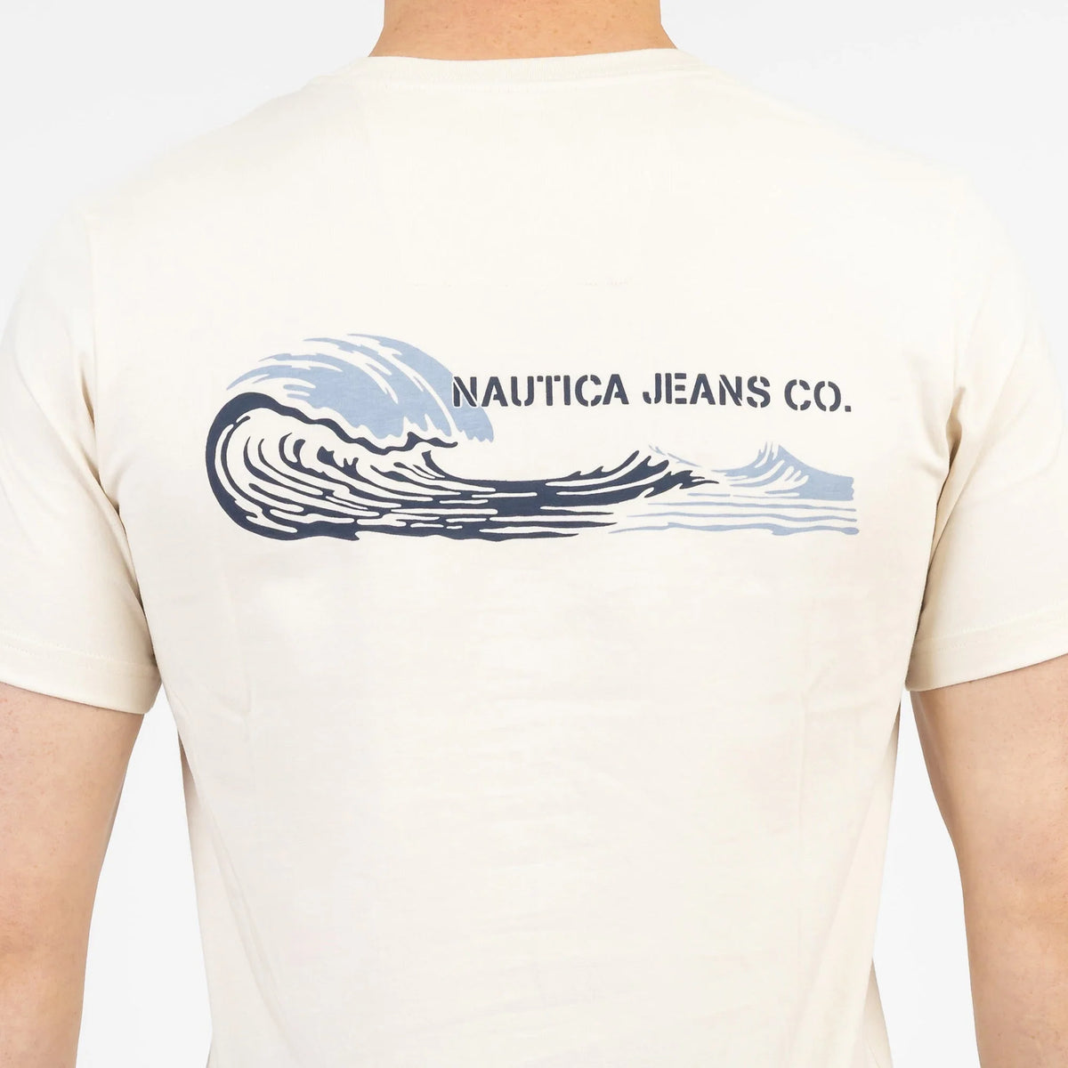 Playera Manga Corta De Hombre Beige Nautica Jeans